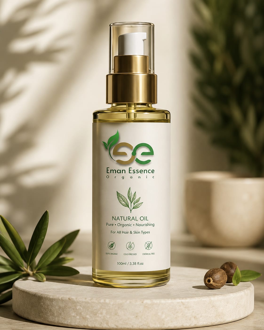 100% Organic Herbal Hair Oil – Stronger Roots, Longer & Healthier Hair