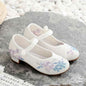 Floral Silk Mary Janes